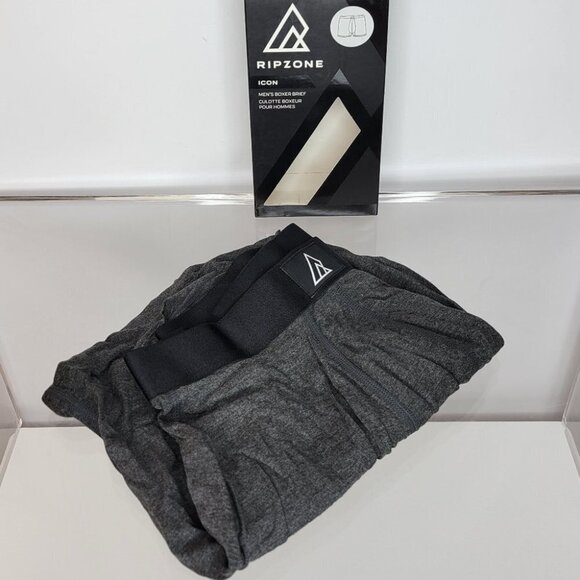 Ripzone Icon Men's Boxer Briefs Heathered Charcoal - Picture 1 of 4